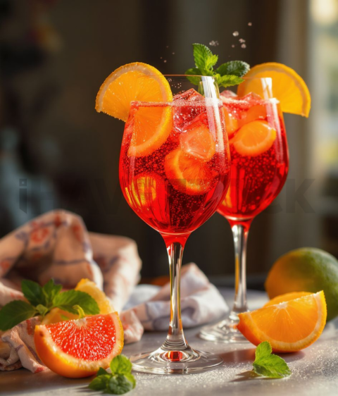 Aperol Spritz Summer  Natural Window Light Tabletop Scene FOD D&S 3895