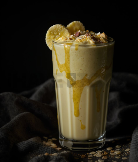 Banana Oat Smoothie  Moody Twilight Macro Detail FOD D&S 3806