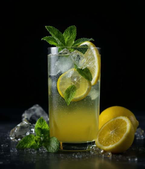Lemonade With Mint And Ice  Moody Twilight Macro Detail FOD D&S 3547