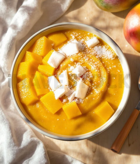 Tropical Smoothie Bowl With Mango And Coconut FOD D&S 4071