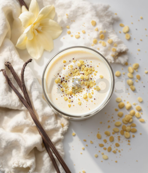 Vanilla Milk Cold  Diffused Morning Light Tabletop Scene FOD D&S 4353