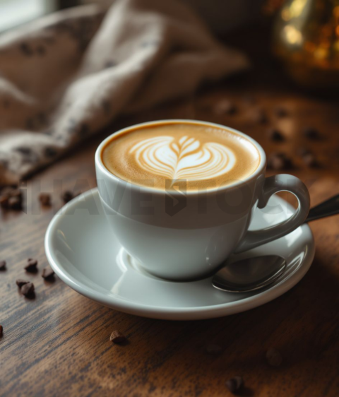 Espresso Shot With Crema  Natural Window Light Tabletop Scene FOD D&S 4352