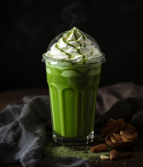Matcha Frappe Blended  Moody Twilight Three Quarter Angle FOD D&S 4878