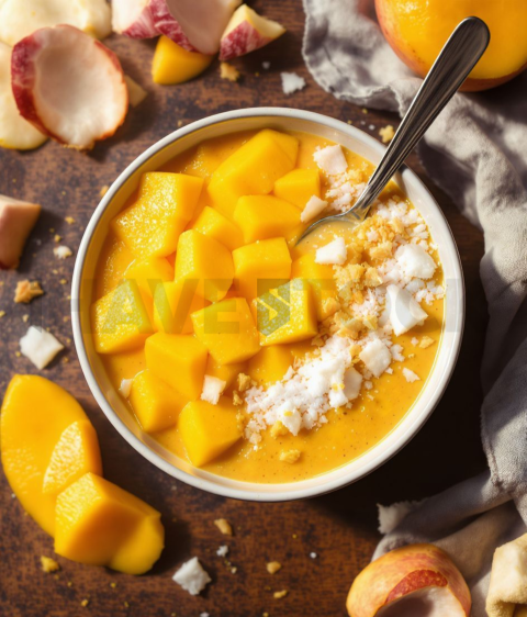 Tropical Smoothie Bowl With Mango And Coconut FOD D&S 4389