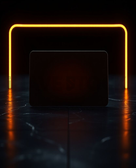 Dark Mode CTA Card Amber Ultra Glow Dark UI Card 2025 – 8K