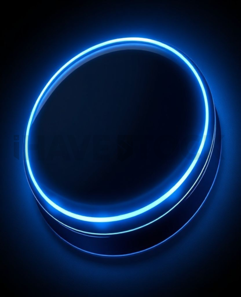 Glassmorphism CTA Button Blue Electric Ultra Intense Glow Dark CTA Button 2025 – 8K UI Element