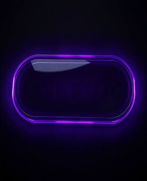 Glassmorphism CTA Button Purple Strong Glow Dark CTA Button 2025 – 8K UI Element