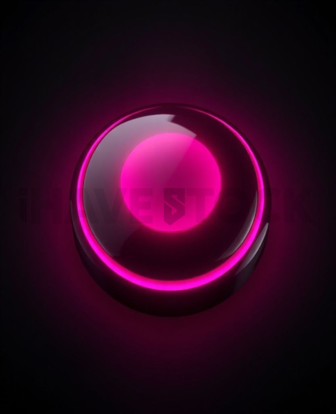 Glassmorphism CTA Button Magenta Strong Glow Dark CTA Button 2025 – 8K UI Element