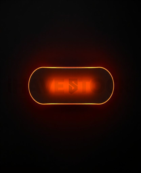 Minimal Outline CTA Button Amber Ultra Intense Glow Dark CTA Button 2025 – 8K UI Element