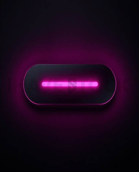 Minimal Outline CTA Button Magenta Medium Glow Dark CTA Button 2025 – 8K UI Element