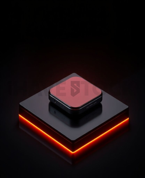 Product Showcase Card Amber Strong Glow Dark UI Card 2025 – 8K