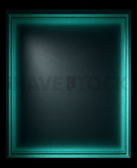 Minimal Frosted Window Element Emerald Strong Glow Dark Glassmorphism Element 2025 – 8K