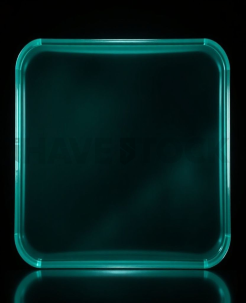 Blurred Glass Widget Emerald Ultra Glow Dark Glassmorphism Element 2025 – 8K