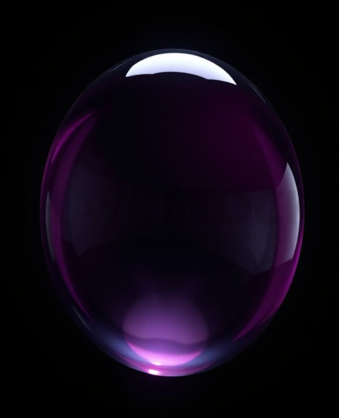 Circular Glass Orb Magenta Subtle Glow Dark Glassmorphism Element 2025 – 8K