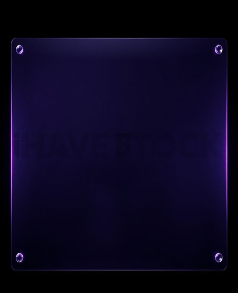 Glass Panel Divider Purple Strong Glow Dark Glassmorphism Element 2025 – 8K