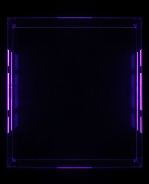 Glass Panel Frame Purple Subtle Glow Dark Glassmorphism Element 2025 – 8K