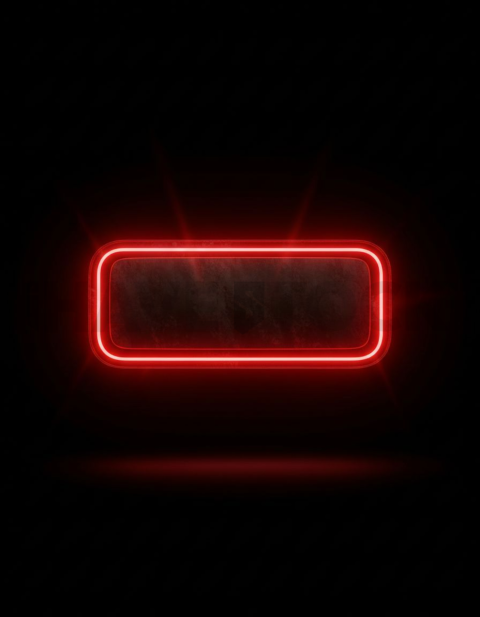 Floating CTA Action Button Red Neon Strong Glow Dark CTA Button 2025 – 8K UI Element