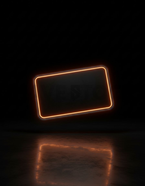 Feature Highlight Card Amber Strong Glow Dark UI Card 2025 – 8K