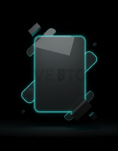 Feature Highlight Card Cyan Soft Glow Dark UI Card 2025 – 8K