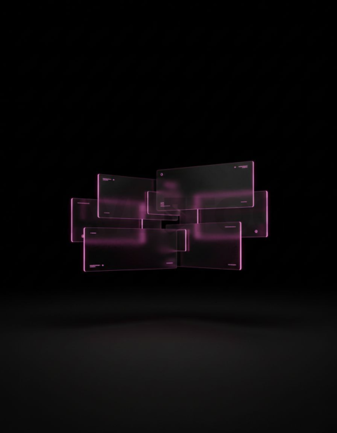 Plan Comparison Card Magenta Ultra Glow Dark UI Card 2025 – 8K