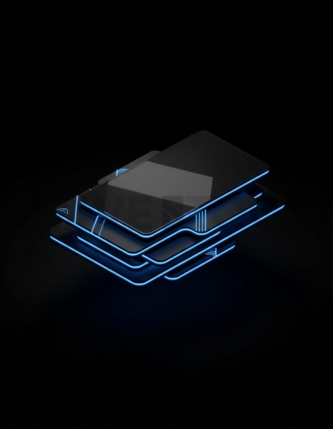 Pricing Card Blue Electric Soft Glow Dark UI Card 2025 – 8K