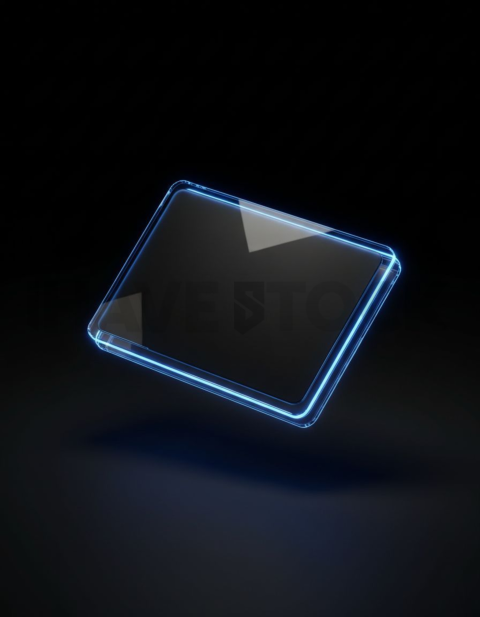 Service Description Card Blue Electric Soft Glow Dark UI Card 2025 – 8K