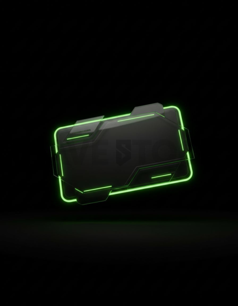 Service Description Card Green Neon Ultra Glow Dark UI Card 2025 – 8K