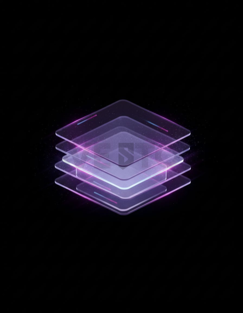 Glassmorphism UI Block Purple Subtle Glow Dark Glassmorphism Element 2025 – 8K