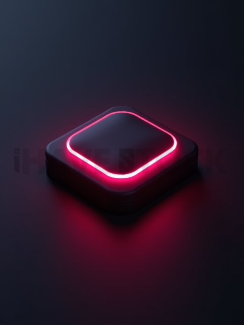 3D Depth CTA Button Magenta Subtle Glow Dark CTA Button 2025 – 8K UI Element