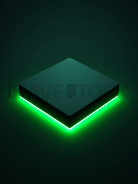 Floating CTA Action Button Green Neon Ultra Intense Glow Dark CTA Button 2025 – 8K UI Element
