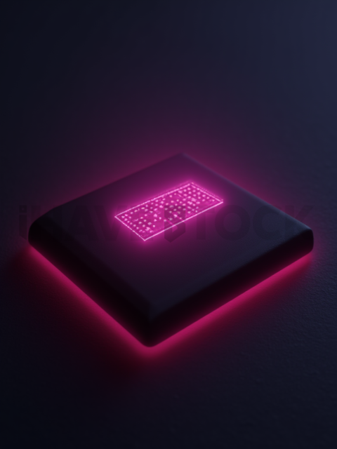 Holographic CTA Button Magenta Medium Glow Dark CTA Button 2025 – 8K UI Element