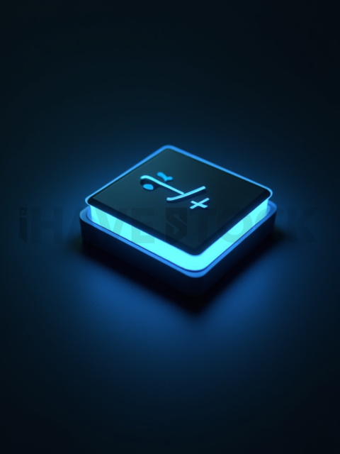 Neon Accent CTA Button Cyan Strong Glow Dark CTA Button 2025 – 8K UI Element