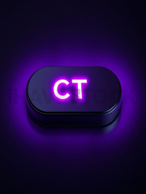 Neon Accent CTA Button Purple Medium Glow Dark CTA Button 2025 – 8K UI Element