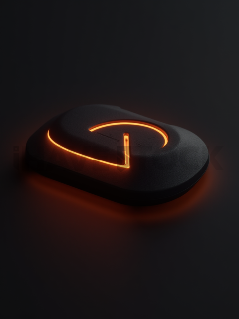 Pill shaped CTA Button Amber Strong Glow Dark CTA Button 2025 – 8K UI Element