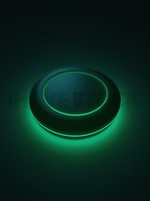 Pill shaped CTA Button Emerald Medium Glow Dark CTA Button 2025 – 8K UI Element