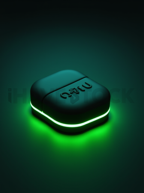 Pill shaped CTA Button Green Neon Medium Glow Dark CTA Button 2025 – 8K UI Element