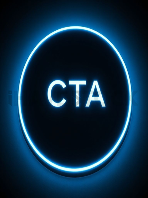 Rounded CTA Button Cyan Ultra Intense Glow Dark CTA Button 2025 – 8K UI Element(2)