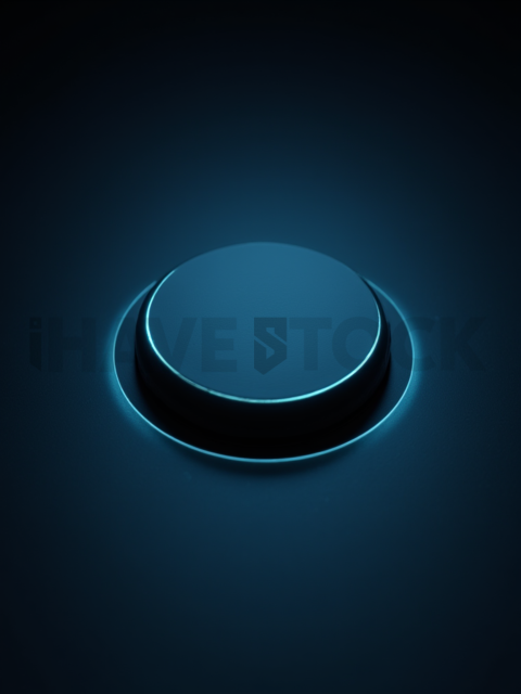 Rounded CTA Button Cyan Ultra Intense Glow Dark CTA Button 2025 – 8K UI Element