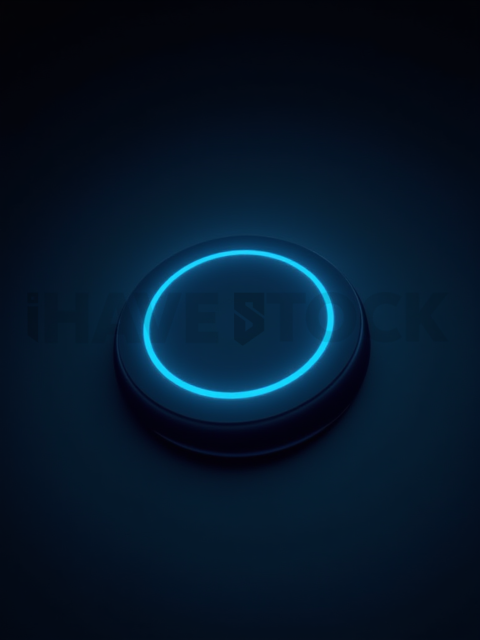 Soft Matte CTA Button Blue Electric Ultra Intense Glow Dark CTA Button 2025 – 8K UI Element