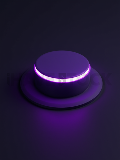 Soft Matte CTA Button Purple Strong Glow Dark CTA Button 2025 – 8K UI Element