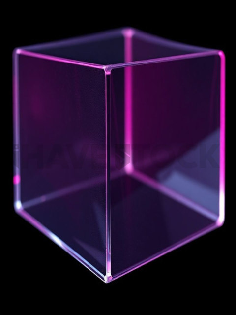 Translucent Glass Overlay Magenta Ultra Glow Dark Glassmorphism Element 2025 – 8K