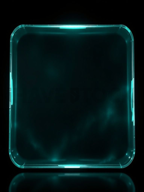 Translucent Glass Overlay Emerald Strong Glow Dark Glassmorphism Element 2025 – 8K