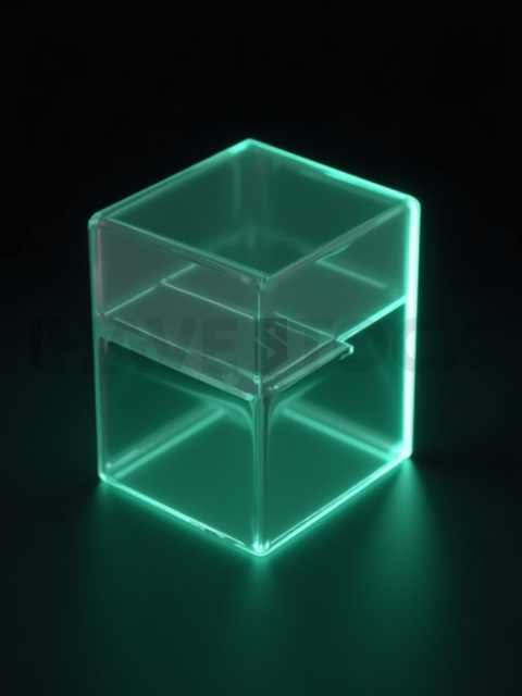 Translucent Glass Overlay Emerald Ultra Glow Dark Glassmorphism Element 2025 – 8K