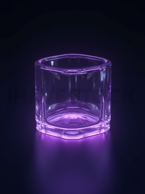 Blurred Glass Widget Purple Subtle Glow Dark Glassmorphism Element 2025 – 8K