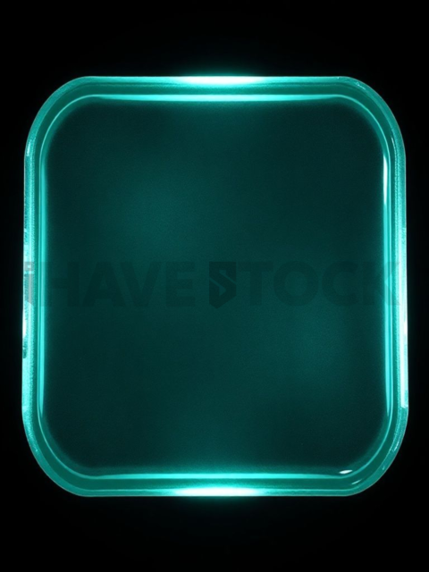 Frosted Glass Button Emerald Strong Glow Dark Glassmorphism Element 2025 – 8K