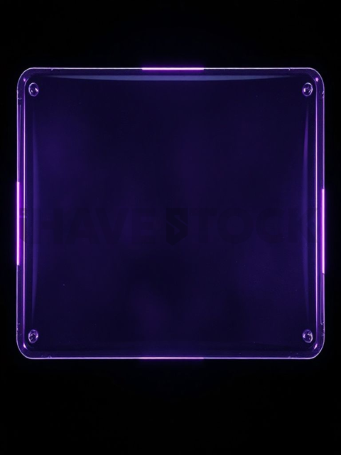 Glass Panel Card Purple Medium Glow Dark Glassmorphism Element 2025 – 8K