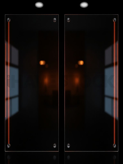 Glass Panel Divider Amber Ultra Glow Dark Glassmorphism Element 2025 – 8K