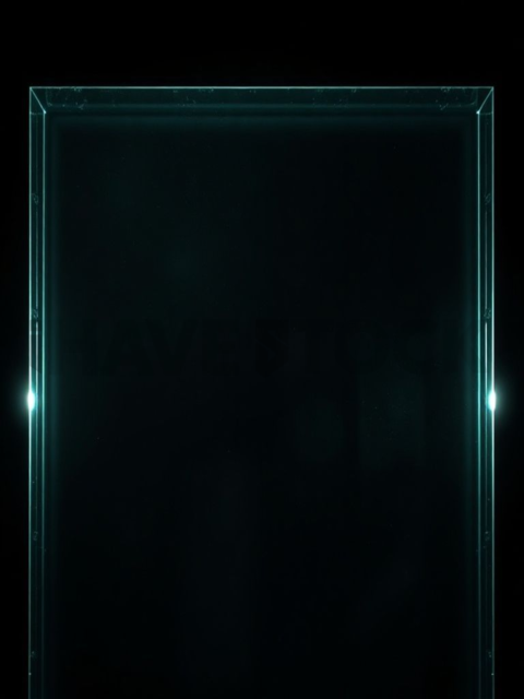 Glass Panel Divider Emerald Strong Glow Dark Glassmorphism Element 2025 – 8K