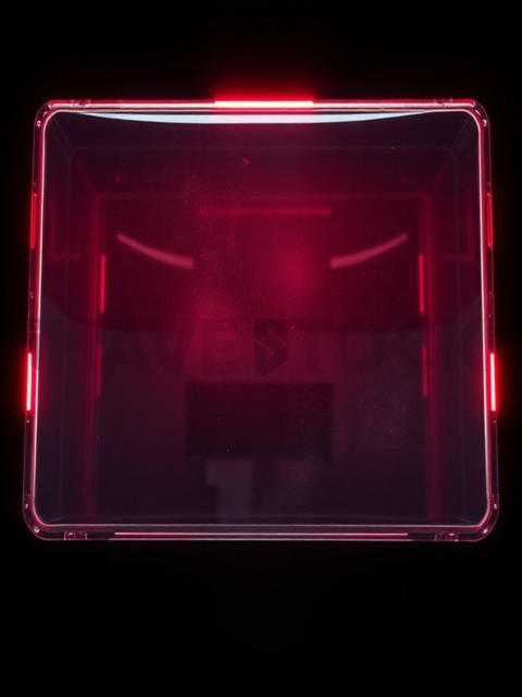 Glassmorphism Info Box Red Neon Strong Glow Dark Glassmorphism Element 2025 – 8K