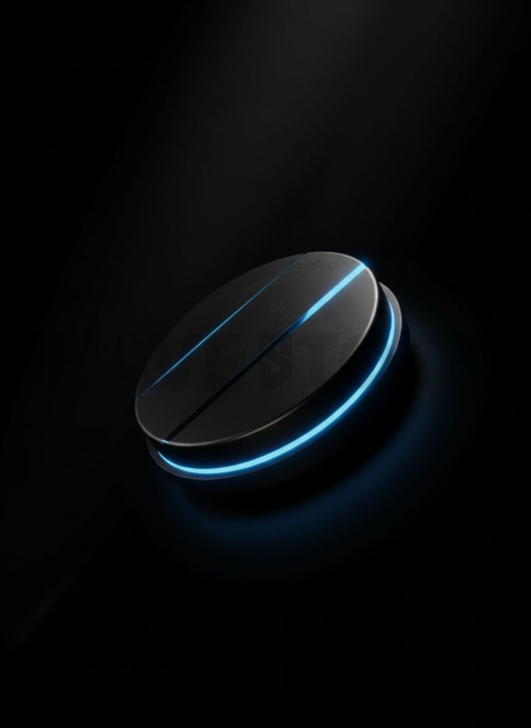 Floating CTA Action Button Blue Electric Subtle Glow Dark CTA Button 2025 – 8K UI Element